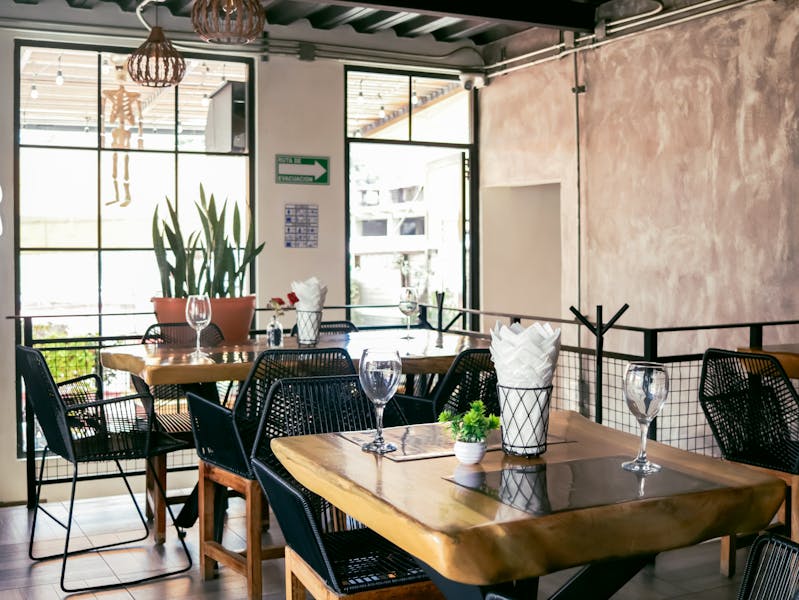 Cold horchata drink with cinnamon and ice